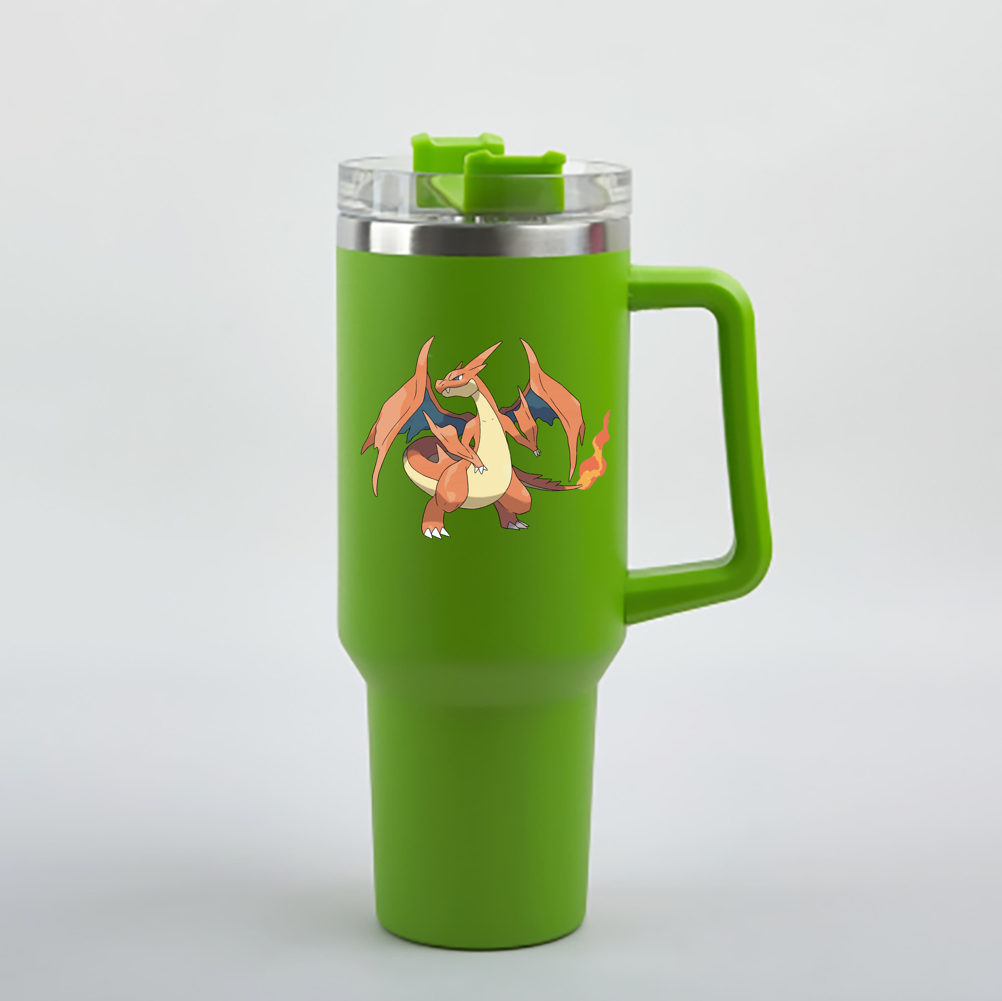 （画像用） ポケットモンスター Pokémon 1200mL車用タンブラー - クリスタルステッカー（プラスチックストロー付き）